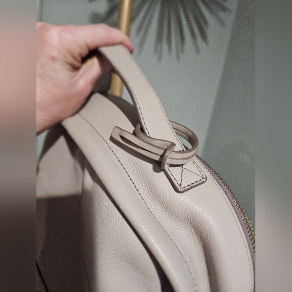 FOSSIL Sherri Leather Backpack – Graystone / Natural – Cowhide Leather